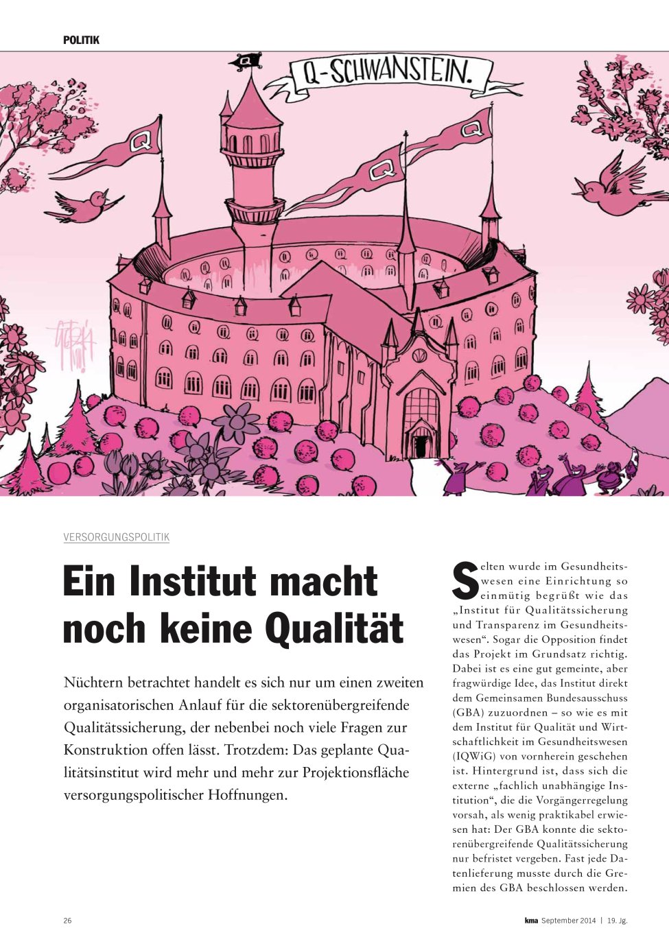 Vorschauseite 1: Ein Institut macht noch keine Qualität