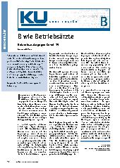Vorschauseite 1: B wie Betriebsärzte: Betriebsärzte gegen Covid-19