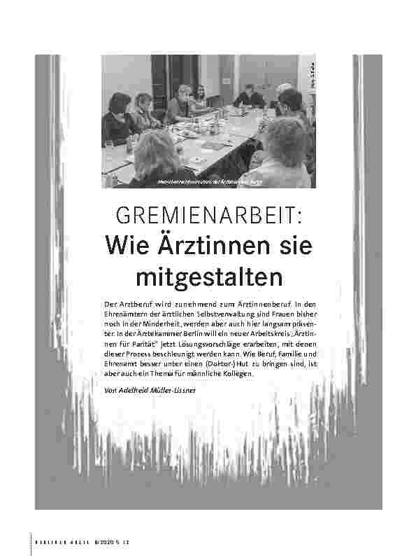 Vorschauseite 1: Gremienarbeit: Wie Ärztinnen sie mitgestalten