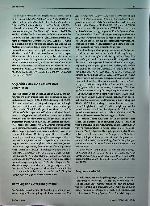 Vorschauseite 3: Zuversicht und Gesundheit von Angehörigen aktiv unterstützen! mit Family Systems Care
