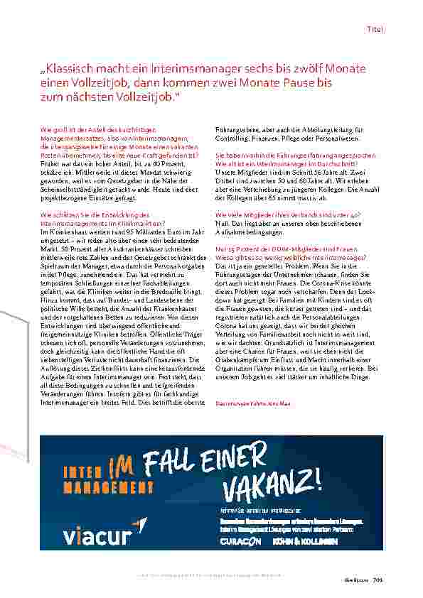 Vorschauseite 3: Wir haben nicht die berühmten 100 Tage Zeit.