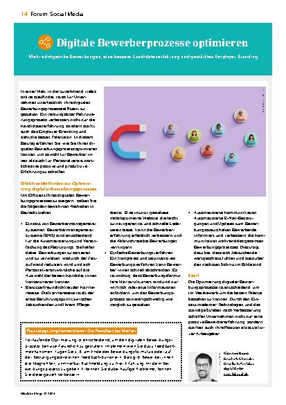 Vorschauseite 1: Digitale Bewerbungsprozesse optimieren