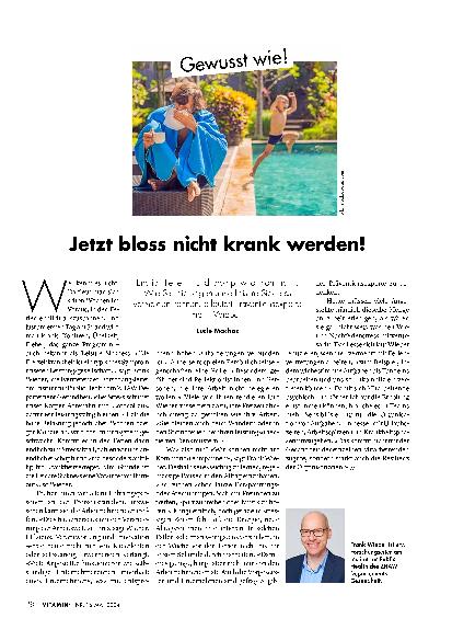 Vorschauseite 1: Jetzt bloß nicht krank werden!