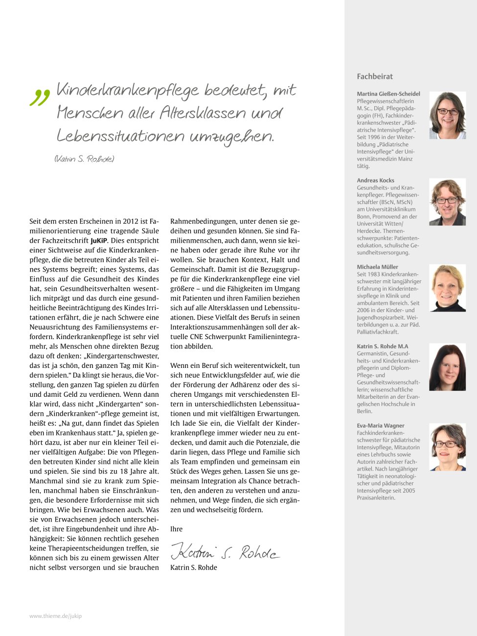 Vorschauseite 1: Editorial