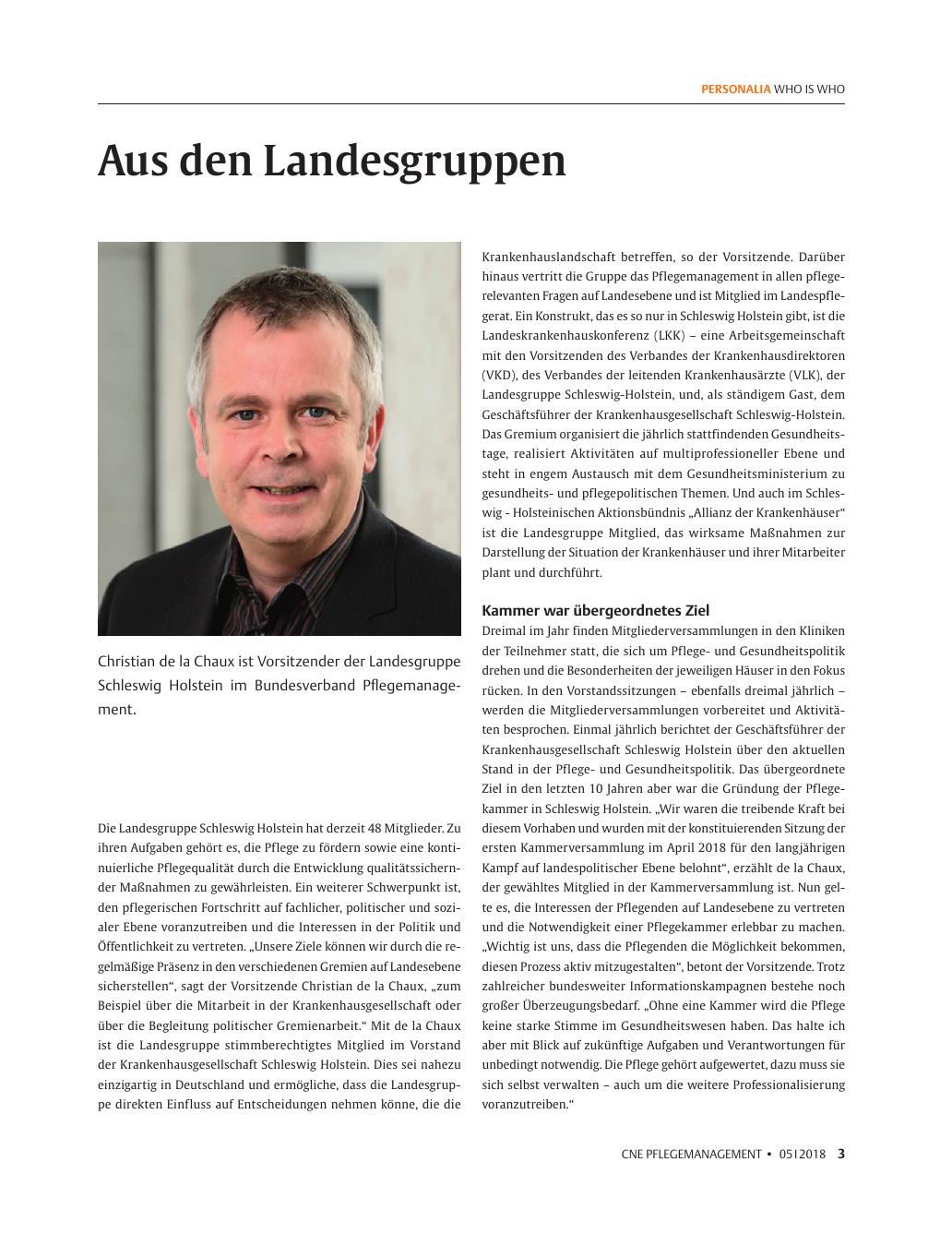 Vorschauseite 1: Aus den Landesgruppen