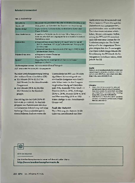 Vorschauseite 2: Atezolizumab plus Bevacizumab und Chemotherapie beim fortgeschrittenen Zervixkarzinom