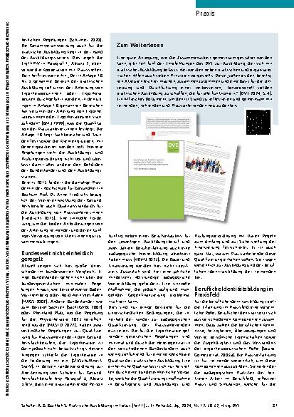 Vorschauseite 2: Eine aktuelle Bestandsaufnahme aus Sicht der Lehre: Praktische Ausbildung im Fokus (Teil 1).