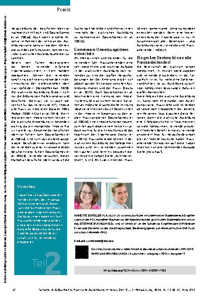 Vorschauseite 3: Eine aktuelle Bestandsaufnahme aus Sicht der Lehre: Praktische Ausbildung im Fokus (Teil 1).