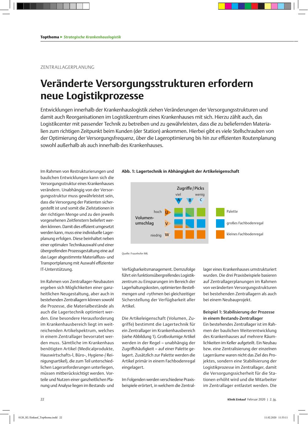 Vorschauseite 1: Zentrallagerplanung: Veränderte Versorgungsstrukturen erfordern neue Logistikprozesse