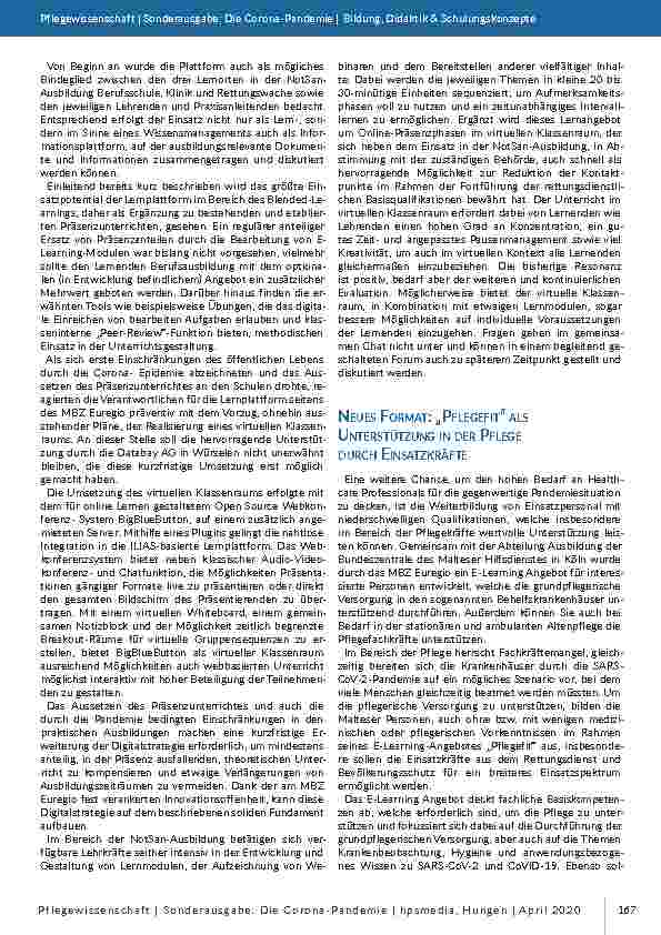 Vorschauseite 3: Schulentwicklung in Zeiten der Pandemie: Wie eine Berufsfachschule für den Rettungsdienst die Krise als Chance zur Weiterentwicklung nutzt