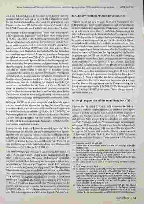 Vorschauseite 3: Probleme und Lösungen des Terminserviceund Versorgungsgesetzes (TSVG) aus Patientenperspektive