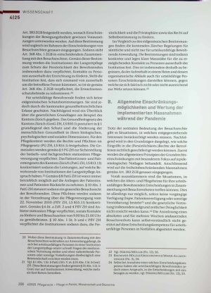 Vorschauseite 4: Pandemie und Besuchsverbote in der Langzeitpflege Rechtliche Rahmung, ethische Dimensionen und die Rolle von Essential Care Partners