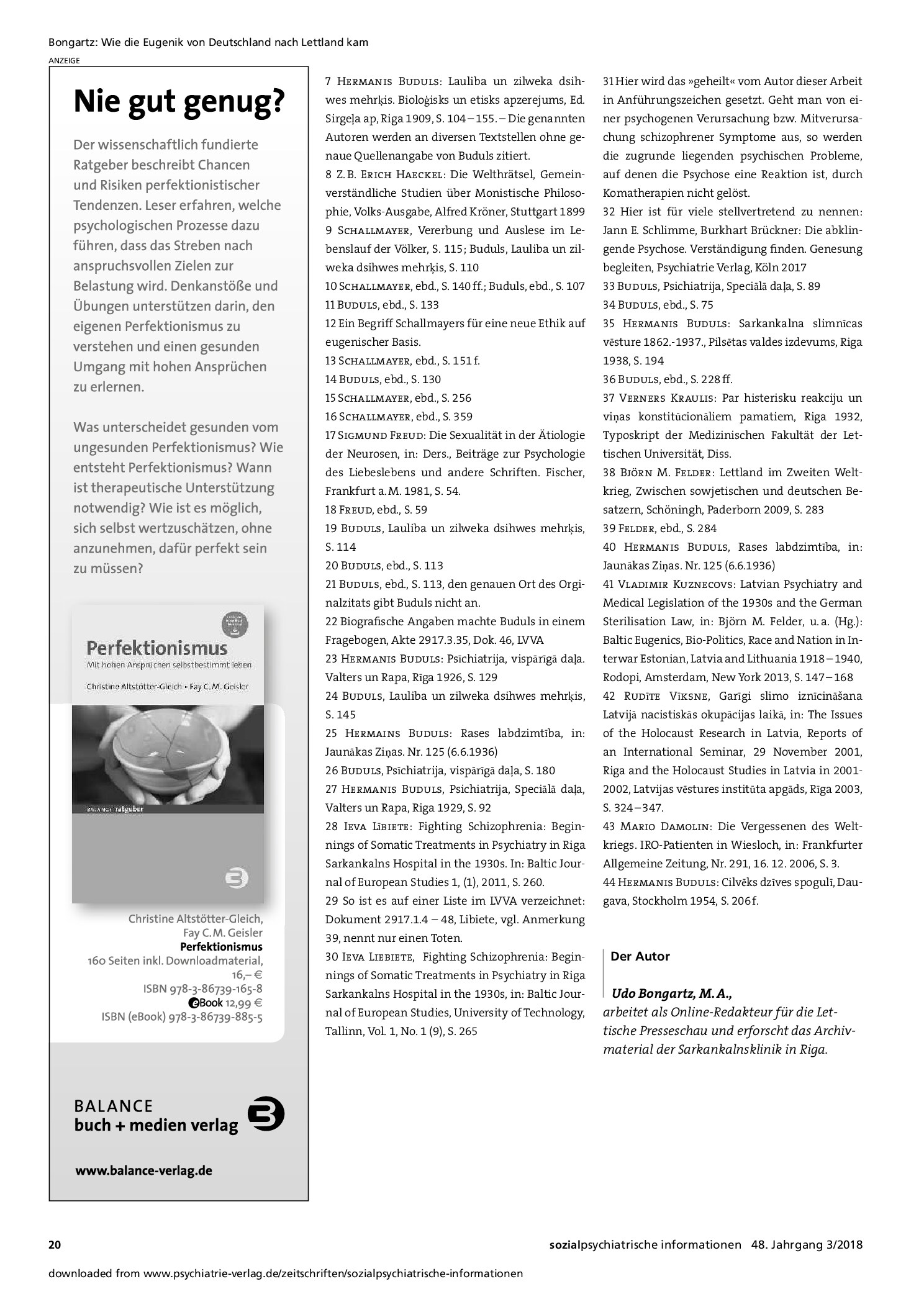 Vorschauseite 5: Wie die Eugenik von Deutschland nach Lettland kam. Der Einfluss deutscher Wissenschaftler auf Hermanis Buduls, den Begründer der lettischen Psychiatrie
