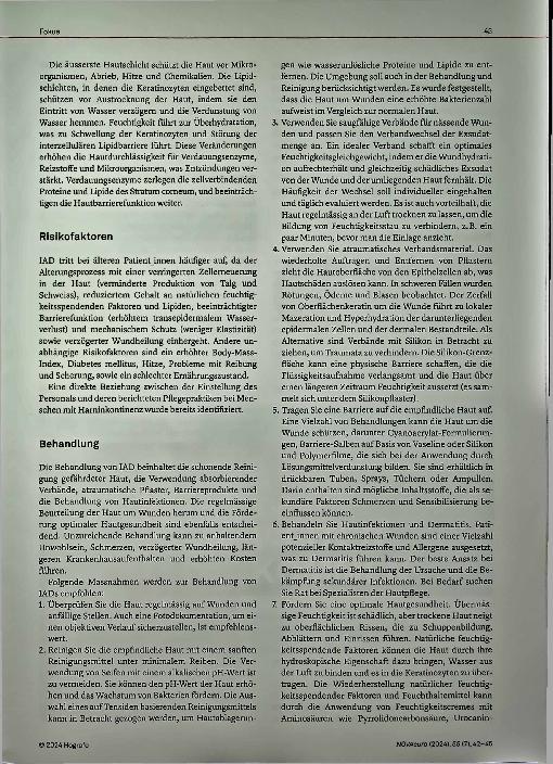 Vorschauseite 2: Inkontinenz-assoziierte Dermatitis: Wenn Flüssigkeiten nicht an den richtigen Ort fließen.
