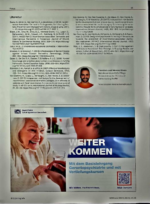 Vorschauseite 4: Inkontinenz-assoziierte Dermatitis: Wenn Flüssigkeiten nicht an den richtigen Ort fließen.