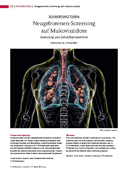 Vorschauseite 1: Neugeborenen-Screening auf Mukoviszidose Bedeutung und Zukunftsperspektiven