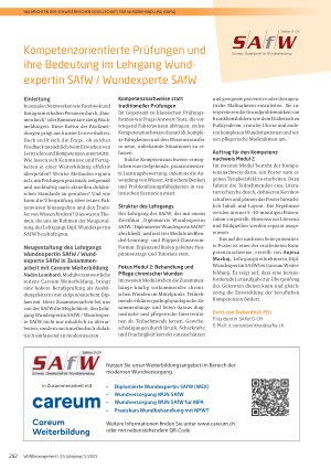 Vorschauseite 1: Kompetenzorientierte Prüfungen und ihre Bedeutung im Lehrgang Wundexpertin SAfW / Wundexperte SAfW