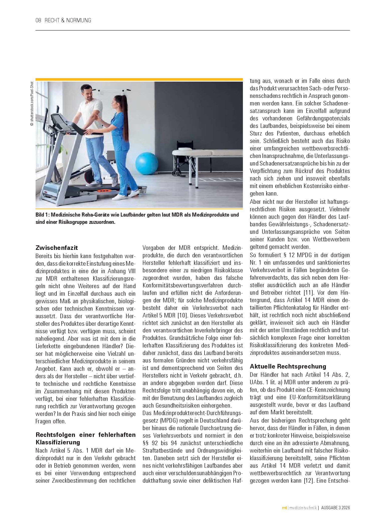 Vorschauseite 3: Risikoklassifizierung medizinischer Reha-Geräte