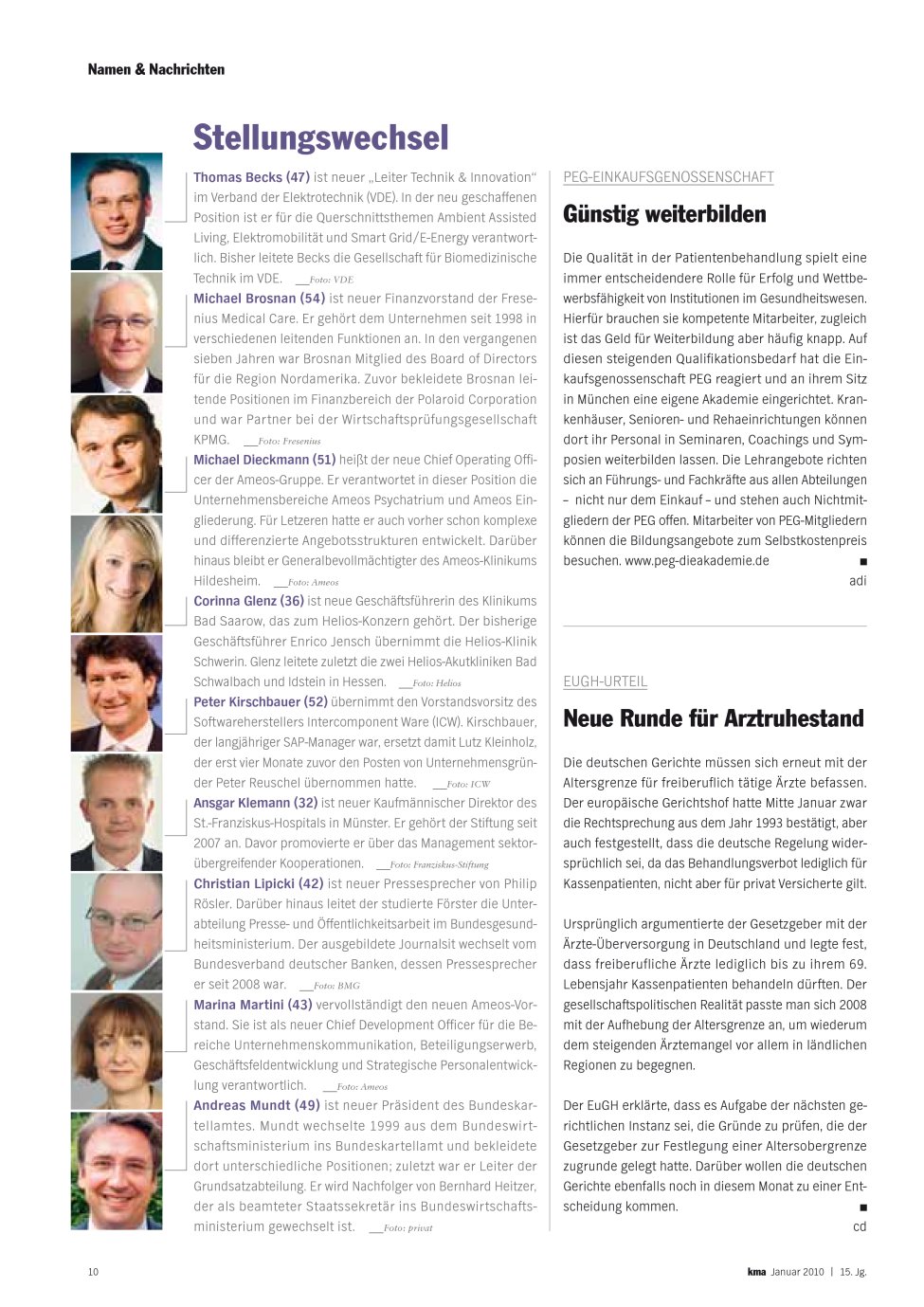 Vorschauseite 1: Neue Runde für Arztruhestand