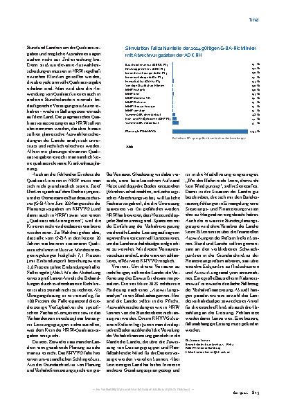 Vorschauseite 3: NRW-Modell und Bundesreform: Erfolgsmeldungen aus dem Testlabor