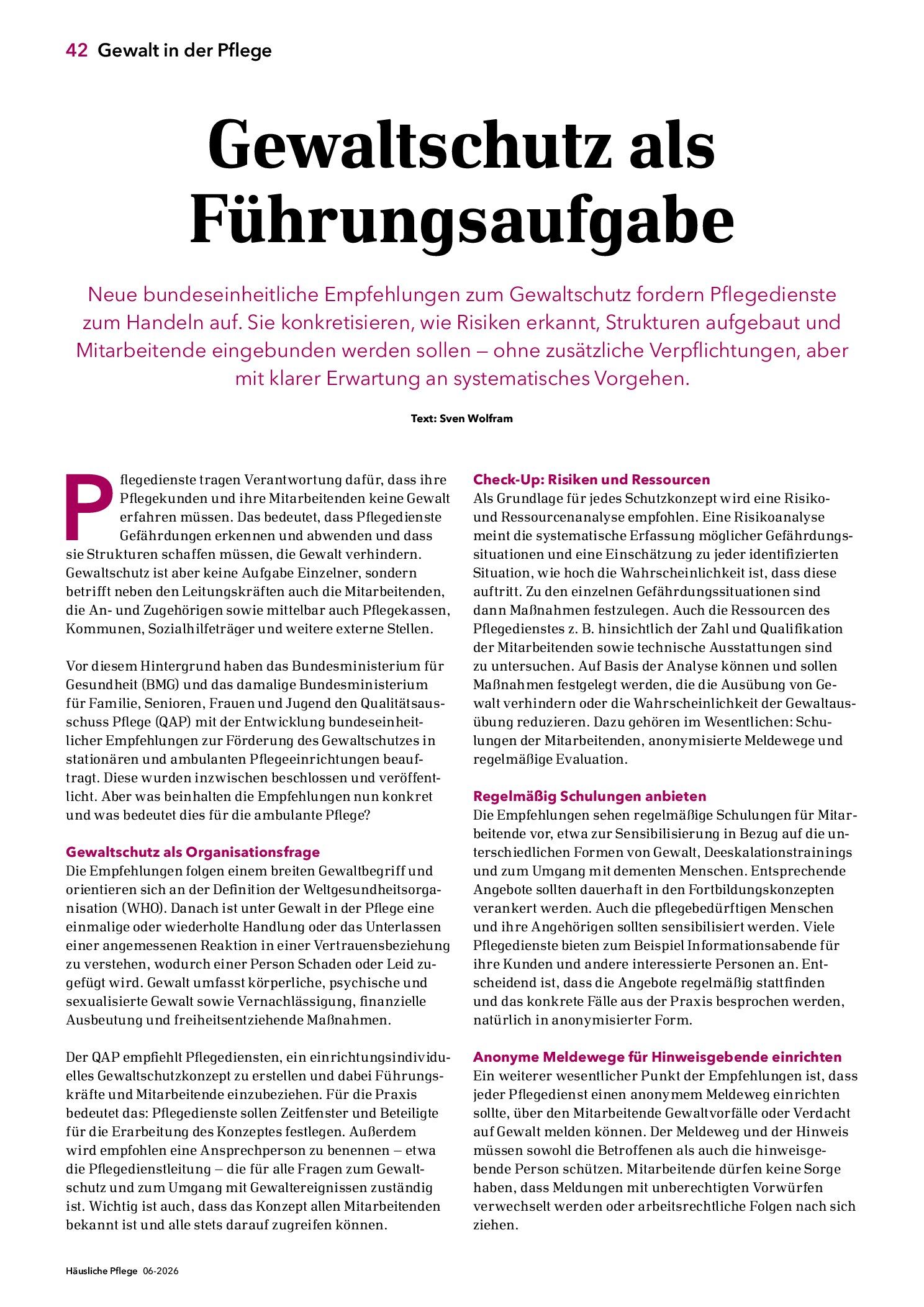 Vorschauseite 1: Gewaltschutz als Führungsaufgabe
