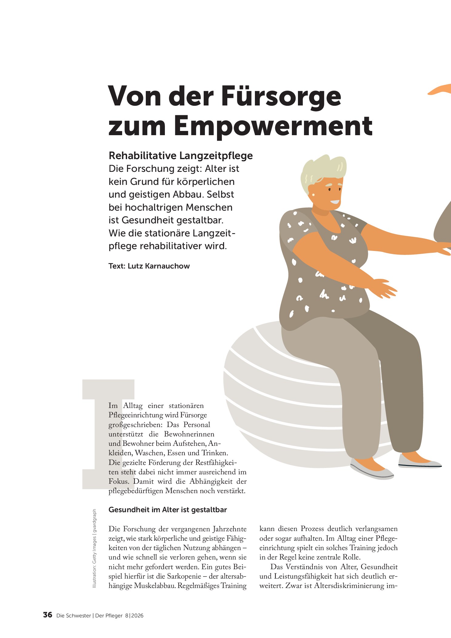 Vorschauseite 1: Von der Fürsorge zum Empowerment: Rehabilitative Langzeitpflege