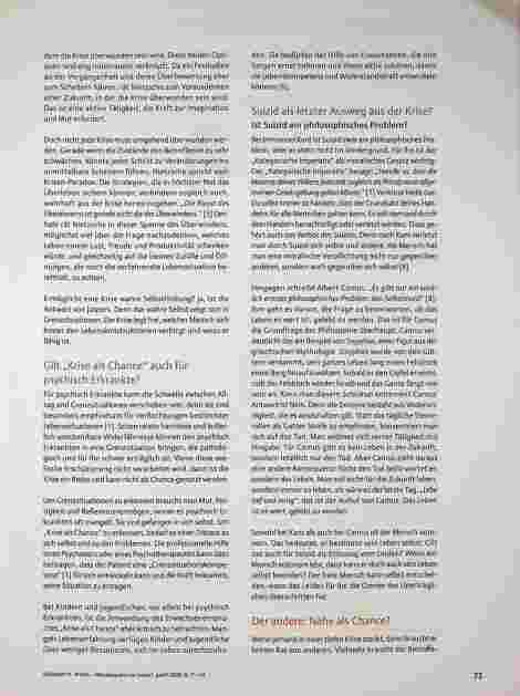 Vorschauseite 3: Krisen - Wendepunkte im Leben?