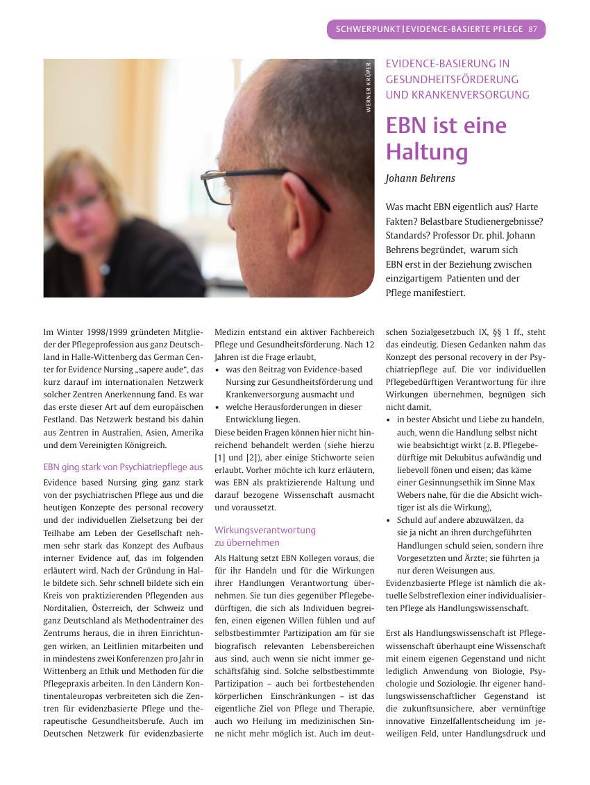 Vorschauseite 1: EBN ist eine Haltung
