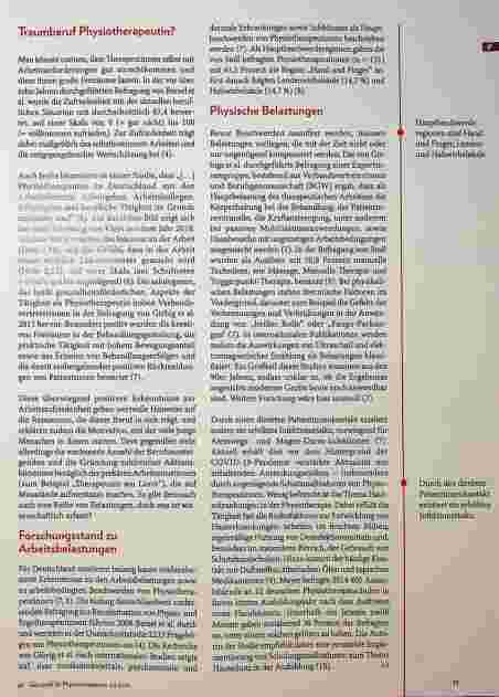 Vorschauseite 2: Wie geht es Ihnen eigentlich ... 2 selbst? Erkenntnisse zu Arbeitszufriedenheit und beruflichen Belastungen von Physiotherapeutinnen - Teil 1