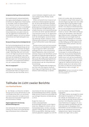 Vorschauseite 1: Teilhabe im Licht zweier Berichte