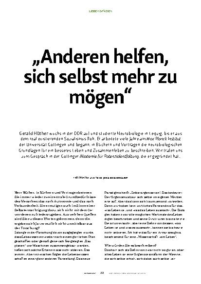 Vorschauseite 1: "Anderen helfen, sich selbst mehr zu mögen"