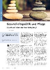 Vorschauseite 1: Gesundheitspolitik und Pflege: Zukunft und Reform oder Never Ending Story?