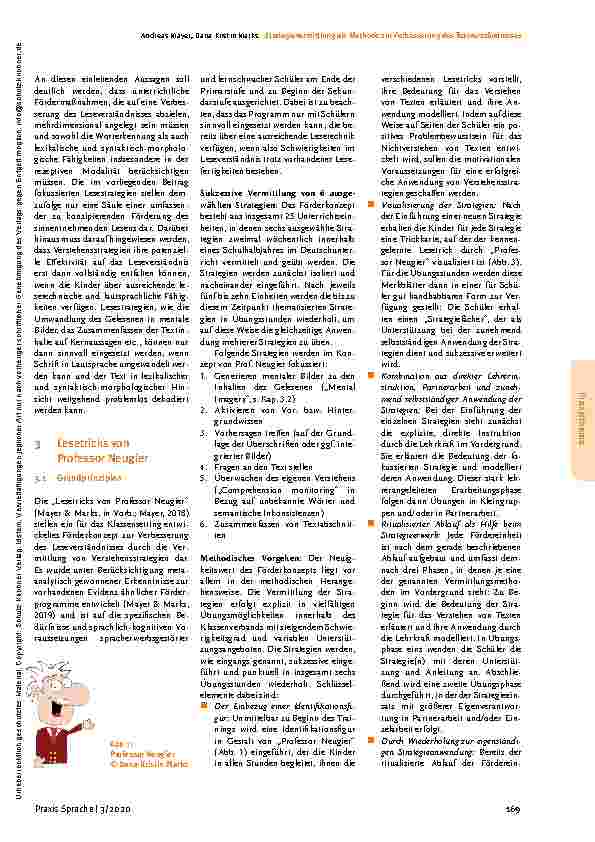 Vorschauseite 2: Strategievermittlung als Methode zur Verbesserung des Textverständnisses bei Kindern mit sonderpädagogischem Förderbedarf