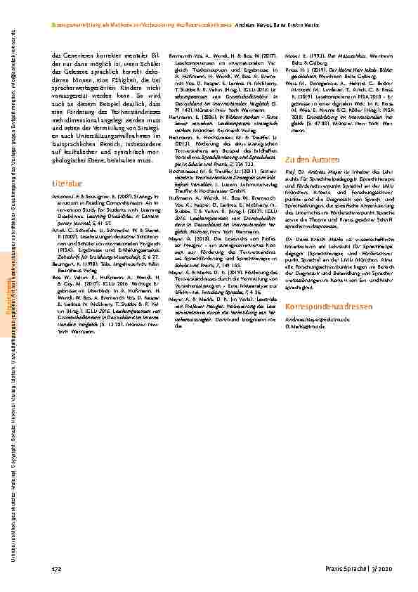 Vorschauseite 5: Strategievermittlung als Methode zur Verbesserung des Textverständnisses bei Kindern mit sonderpädagogischem Förderbedarf