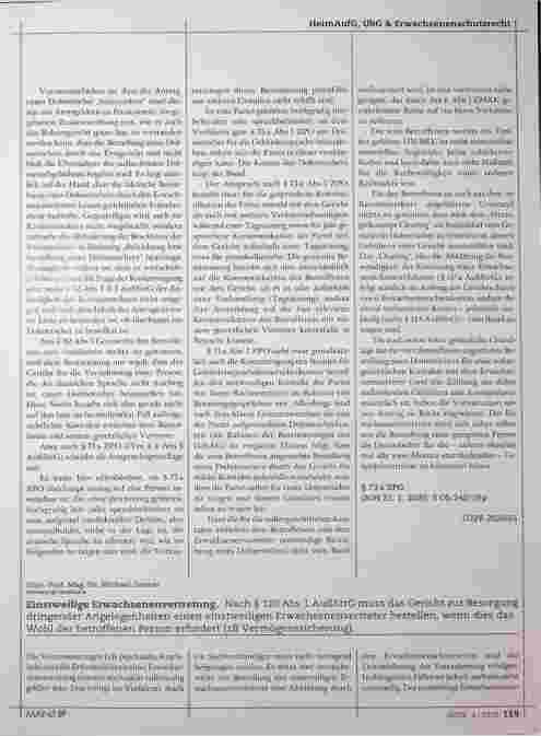 Vorschauseite 1: Einstweilige Erwachsenenvertretung