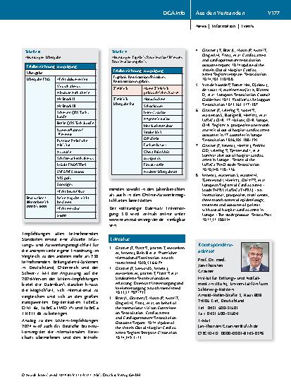 Vorschauseite 5: Neuerungen im Erstversorgungsdatensatz des Deutschen Reanimationsregisters: Anpassung an die internationalen ILCOR-Empfehlungen 2024.