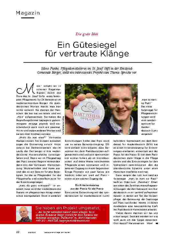 Vorschauseite 1: Ein Gütesiegel für vertraute Klänge