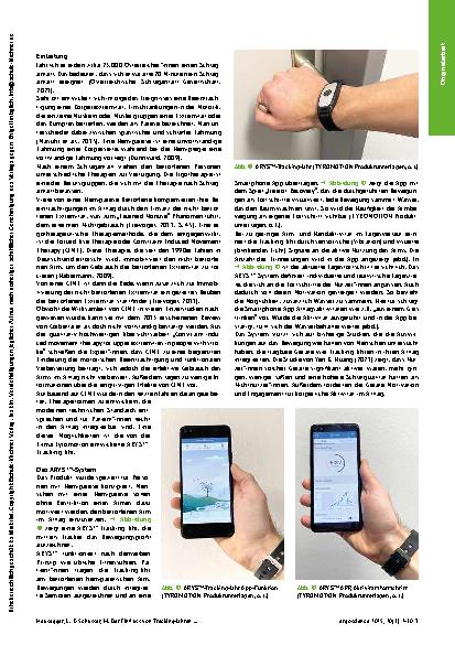 Vorschauseite 2: Der Einfluss von Tracking-Uhren auf die Armund Handfunktion bei Hemiparese nach Schlaganfall – RCT Pilotstudie