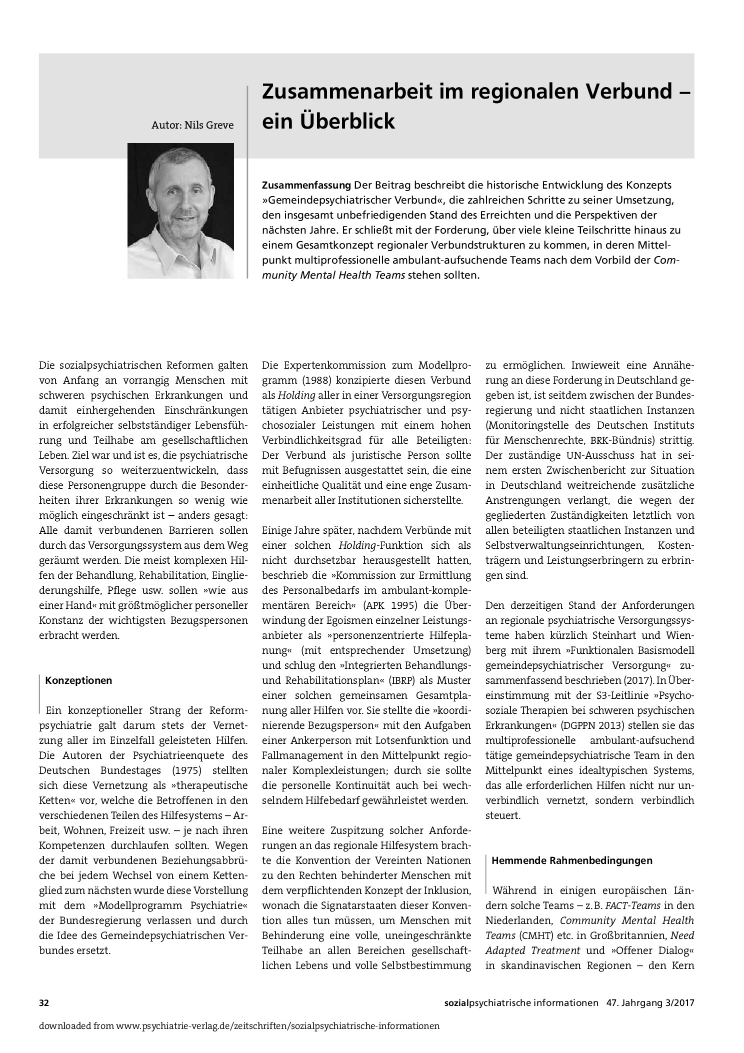 Vorschauseite 1: Zusammenarbeit im regionalen Verbund – ein Überblick