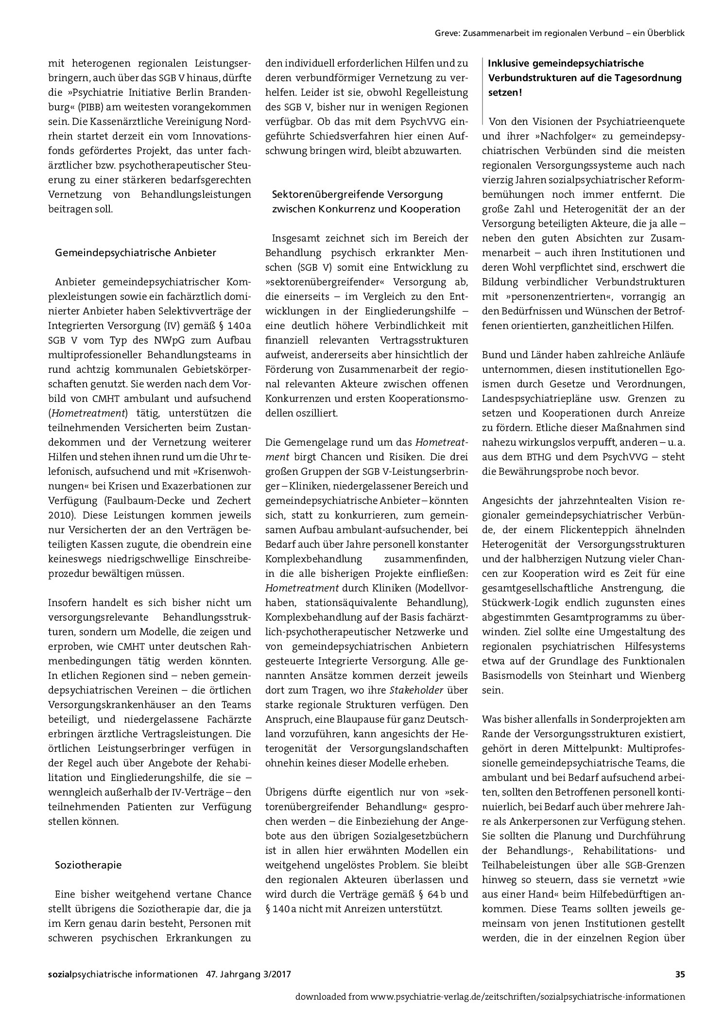 Vorschauseite 4: Zusammenarbeit im regionalen Verbund – ein Überblick