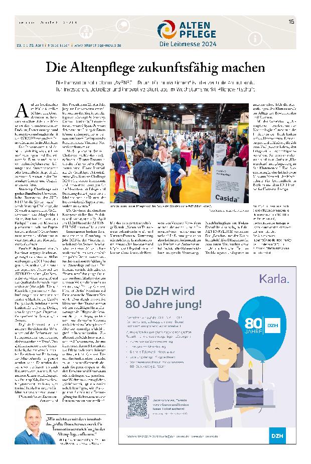 Vorschauseite 1: Die Altenpflege zukunftsfähig machen.