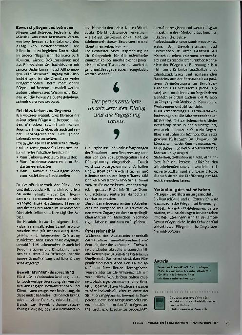 Vorschauseite 2: Mäeutische Pflege bedeutet Mensch sein dürfen.