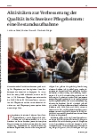 Vorschauseite 1: Aktivitäten zur Verbesserung der Qualität in Schweizer Pflegeheimen: eine Bestandsaufnahme