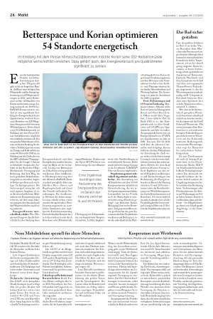 Vorschauseite 1: Betterspace und Korian optimieren 54 Standorte energetisch