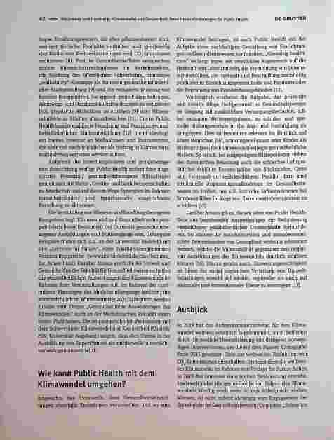 Vorschauseite 2: Klimawandel und Gesundheit: Neue Herausforderungen für Public Health