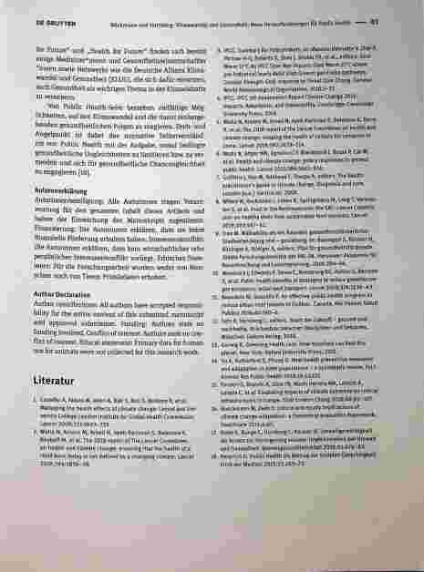 Vorschauseite 3: Klimawandel und Gesundheit: Neue Herausforderungen für Public Health