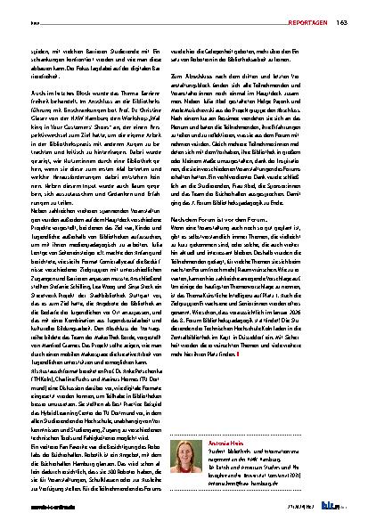 Vorschauseite 3: 7. Forum Bibliothekspädagogik: Teilhabe Jetzt! Miteinander statt Nebeneinander