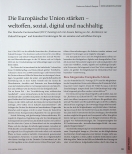 Vorschauseite 1: Die Europäische Union stärken - weltoffen, sozial, digital und nachhaltig