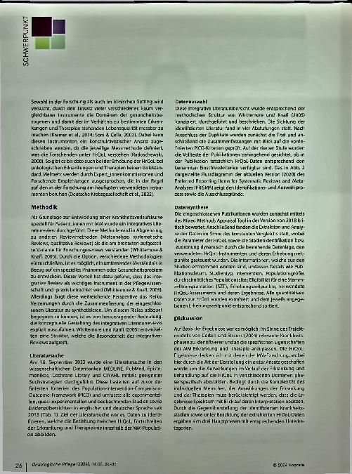 Vorschauseite 3: Gesundheitsbezogene Lebensqualität im Krankheitsverlauf Gezielte pflegerische Interventionen für Patienten mit Multiplem Myelom