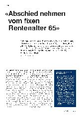 Vorschauseite 1: «Abschied nehmen vom festen Rentenalter 65»